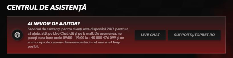 Contactează echipa de asistență prin live chat sau e-mail disponibilă non-stop pentru ajutor rapid